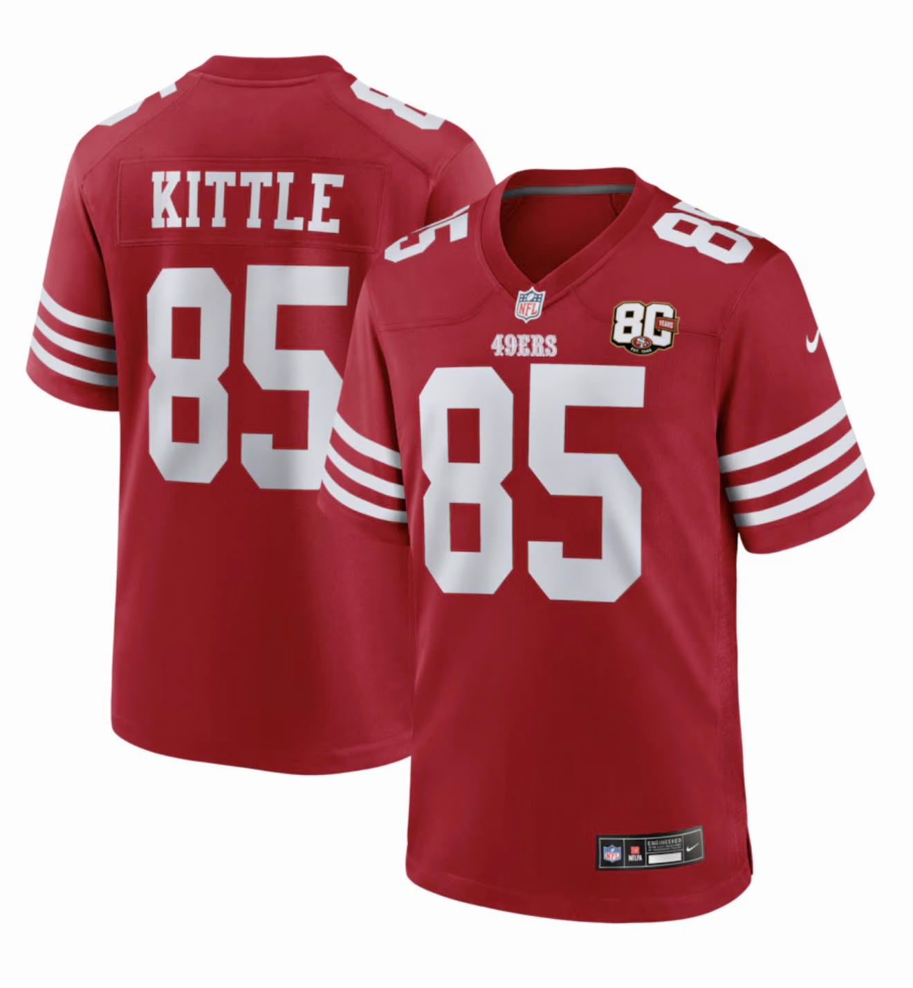 Men 2026 San Francisco 49ers #85 Kittle red Nike Limited NFL Jersey 080502